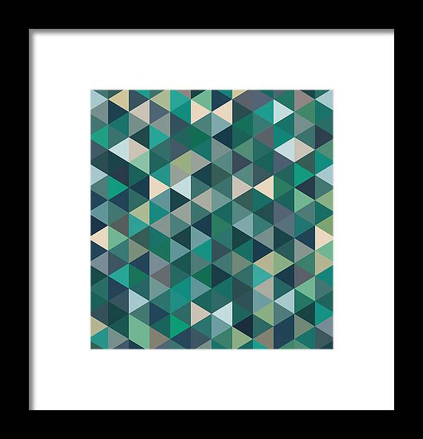 Abstract Framed Print featuring the digital art Pixel Art #92 by Mike Taylor