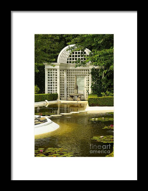 Butchart Gardens Victoria Vancouver Island Canada Framed Print featuring the photograph A Beautiful Place to Sit by Brenda Kean