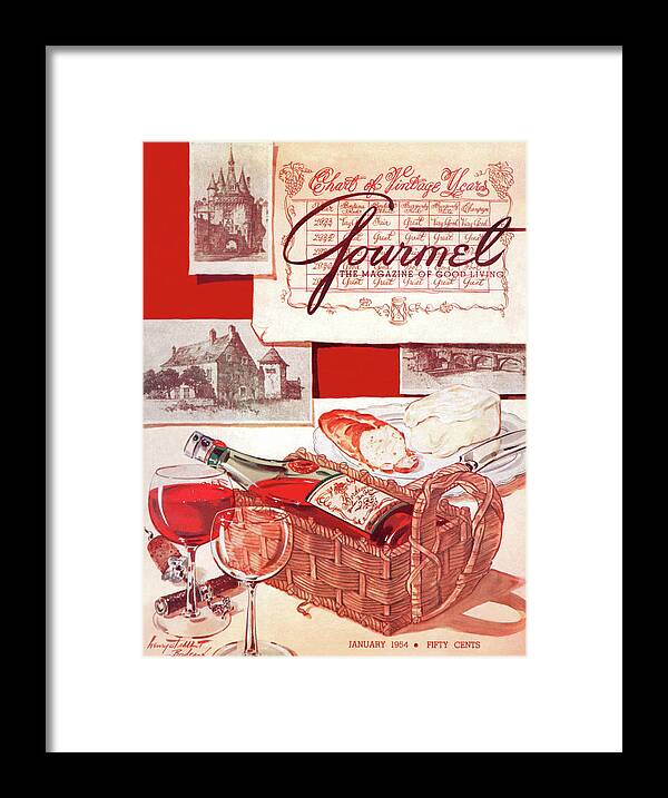 Cn00054387 Gmet 713319 Stahlhut Framed Print featuring the photograph A Bottle Of Bordeaux And Some Melting Camembert by Henry Stahlhut