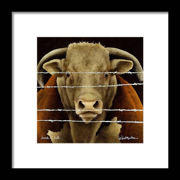 Will Bullas Framed Print featuring the painting A Bunch Of Bull... by Will Bullas
