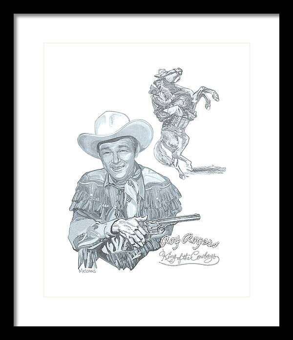 Roy Rogers Framed Print featuring the painting A Bygone Era by Peter Melonas