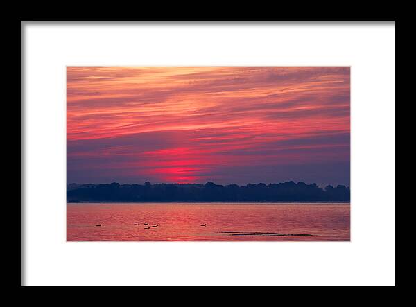 Calm Framed Print featuring the photograph A Chesapeake Bay Sunrise by David Kay