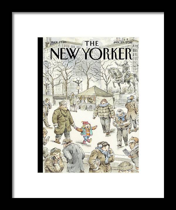 Child Framed Print featuring the painting Winter Delight by John Cuneo