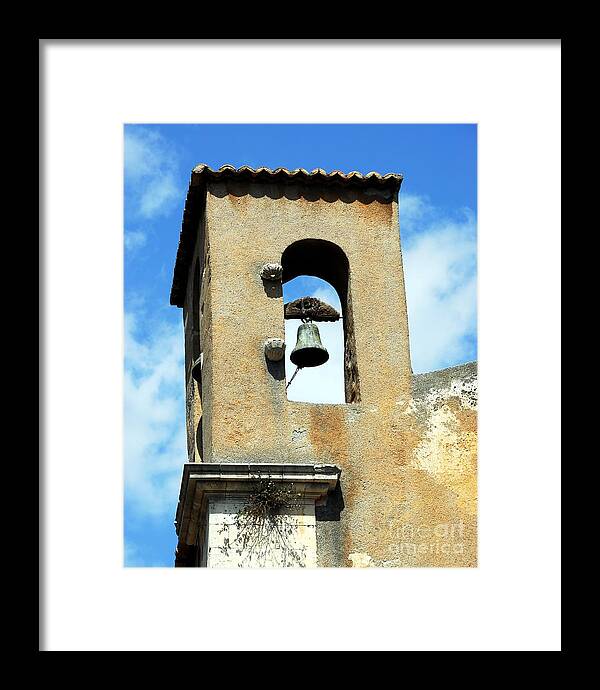 A Church Bell In The Sky Framed Print featuring the photograph A Church Bell In The Sky 3 by Mel Steinhauer