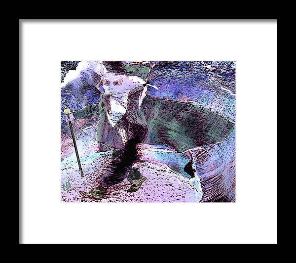 Walking Framed Print featuring the painting A Cold Night by Cliff Wilson
