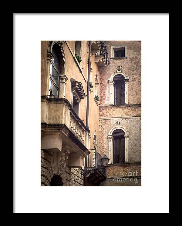 Vicenza Framed Print featuring the photograph A Corner of Vicenza Italy by Prints of Italy