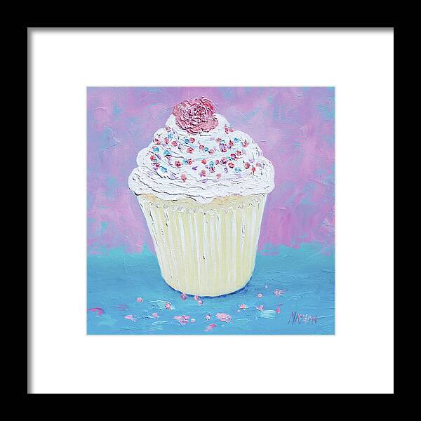 Cupcakes Framed Print featuring the painting A cupcake for your morning tea by Jan Matson