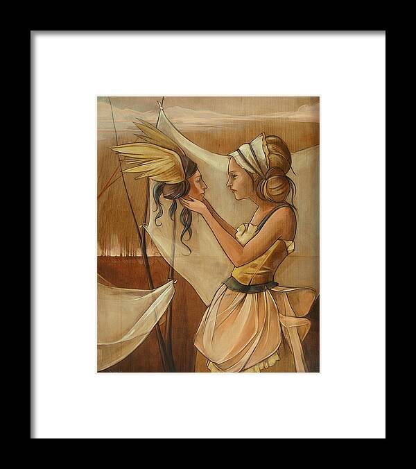  Framed Print featuring the painting A Dream of Future's Past by Jacqueline Hudson