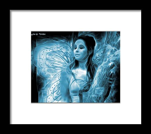 Fairy Framed Print featuring the painting A Fairy Moment by Jon Volden