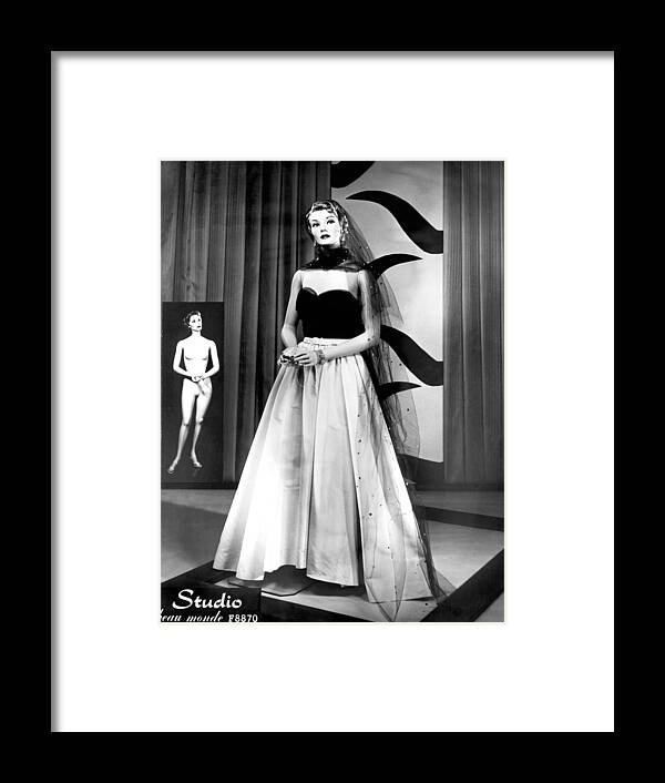 1950s Framed Print featuring the photograph A Fashionable Mannequin by Underwood Archives