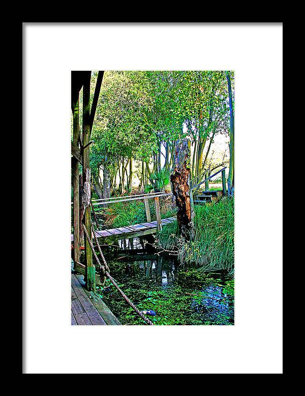 Sacramento River Delta Framed Print featuring the digital art A forgotten delta dock by Joseph Coulombe