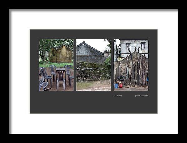 A-frame Framed Print featuring the photograph A Frame Triptych Image Art by Jo Ann Tomaselli