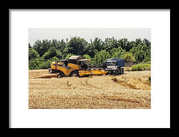 Industry Framed Print featuring the photograph A French Harvest by Georgia Clare