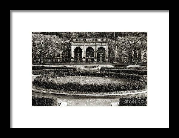 Architecture Framed Print featuring the photograph A Garden of Rare Beauty by Marcia Lee Jones