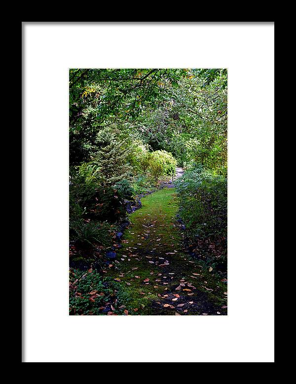 Lakewold Gardens Framed Print featuring the photograph A Garden Path by Anthony Baatz
