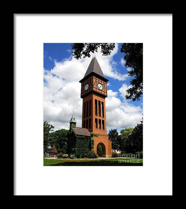 Cityscapes Framed Print featuring the photograph A German Bell Tower by Mel Steinhauer