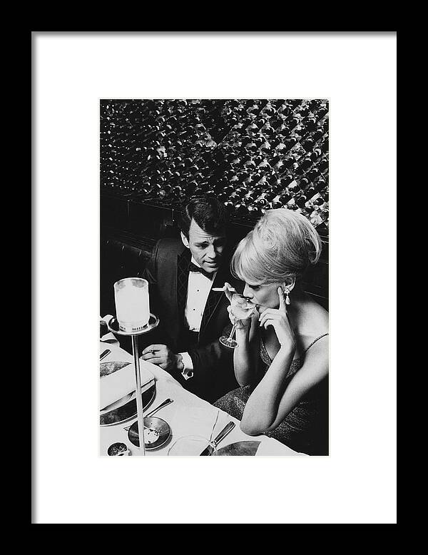 #faatoppicks Framed Print featuring the photograph A Glamorous 1960s Couple Dining by Horn & Griner