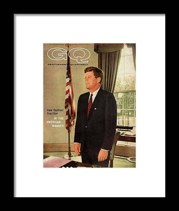 Political Framed Print featuring the photograph A Gq Cover Of President John F. Kennedy by David Drew Zingg
