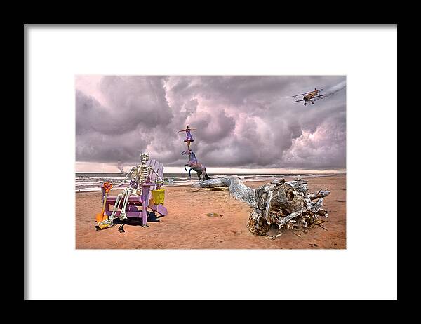 Beach Framed Print featuring the digital art A Grain of Sand by Betsy Knapp