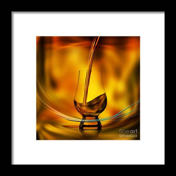 Floating Framed Print featuring the digital art A great whisky by Johnny Hildingsson