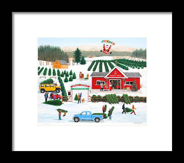 Naive Framed Print featuring the painting A Jolly Holly Holiday by Wilfrido Limvalencia