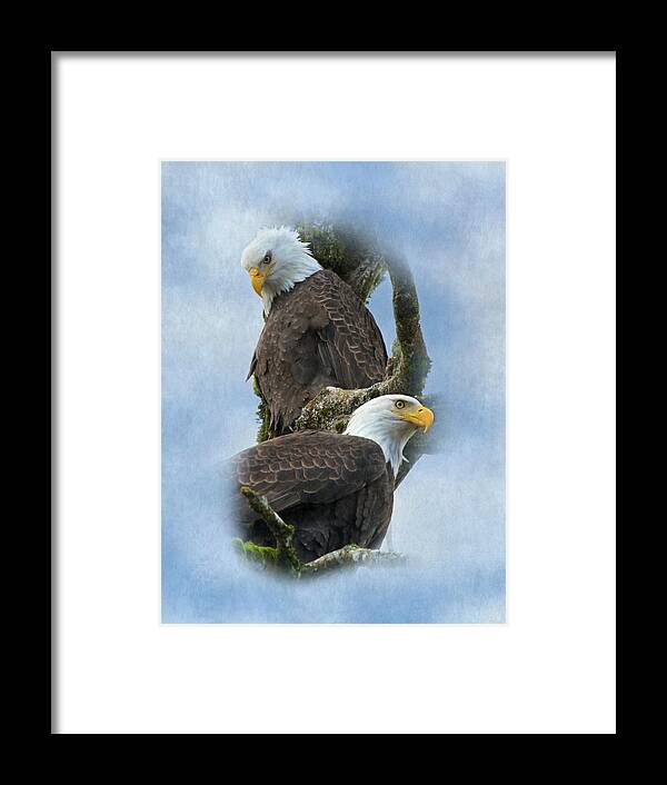 Eagle Framed Print featuring the photograph A Life-long Bond by Angie Vogel