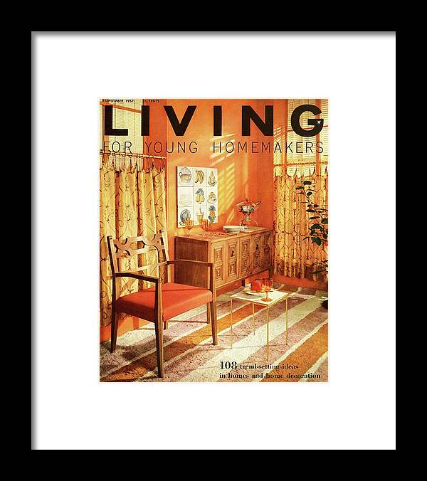 Furniture Framed Print featuring the digital art A Living Room With Furniture By Mt Airy Chair by F. M. Demarest