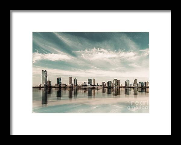Nyc Framed Print featuring the photograph a look to New Jersey by Hannes Cmarits