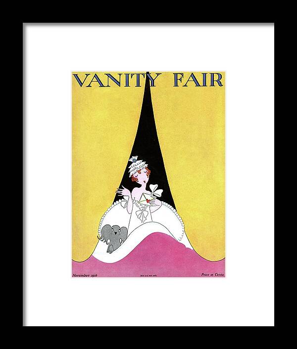 Animal Framed Print featuring the photograph A Magazine Cover For Vanity Fair Of A Woman by A. H. Fish