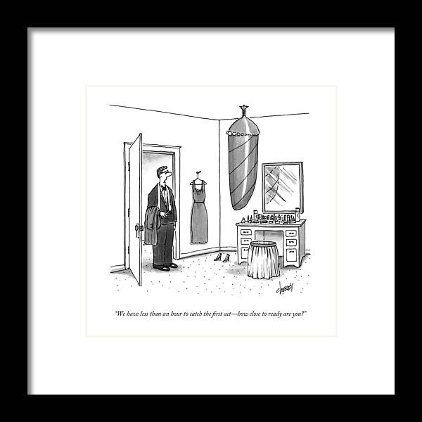 Husband Framed Print featuring the drawing A Man In A Tuxedo by Tom Cheney