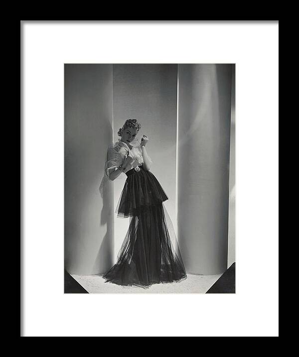 Accessories Framed Print featuring the photograph A Model Wearing A 1930s Style Evening Gown by Horst P. Horst