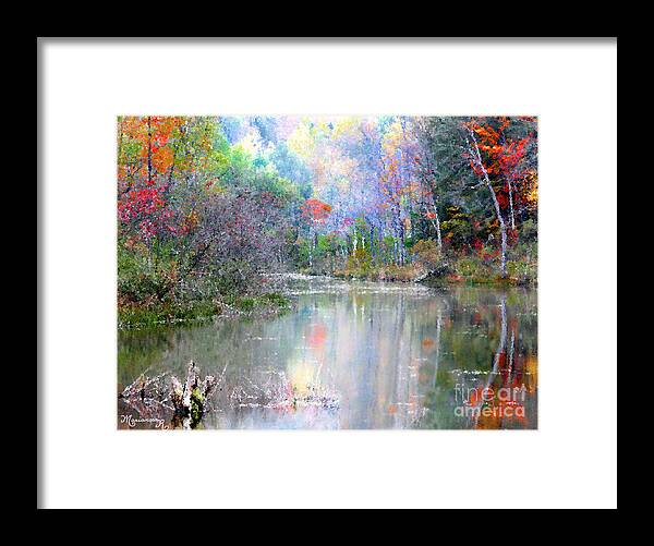 Autumn Framed Print featuring the photograph A Monet Autumn by Mariarosa Rockefeller