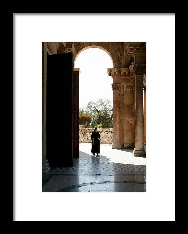 Monk Framed Print featuring the photograph A Monk in Israel by Kathryn McBride