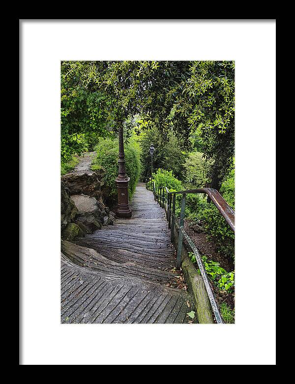 Paris Framed Print featuring the photograph A Montmartre Path by Georgia Clare