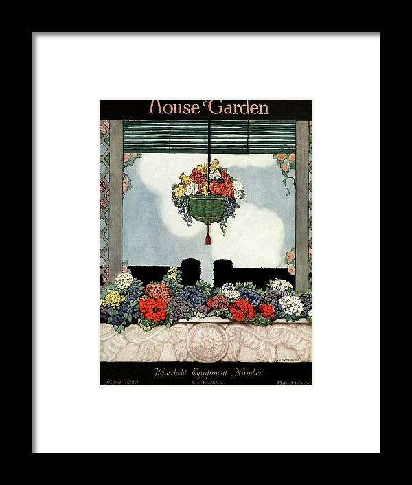 House And Garden Framed Print featuring the photograph A Neo-classical Marble Window Sill by Ethel Franklin Betts Baines