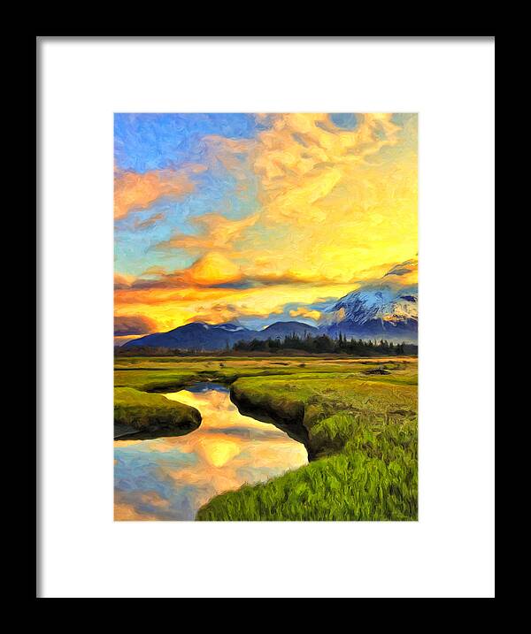 A New Day Framed Print featuring the painting A New Day by Dominic Piperata