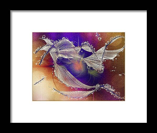 A New Dimension Framed Print featuring the digital art A New Dimension by Susan Maxwell Schmidt