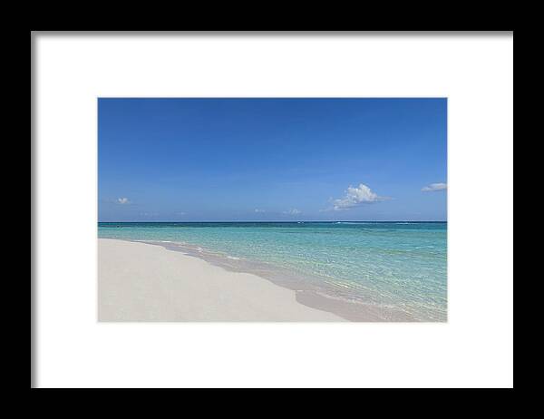 Ocean Framed Print featuring the photograph A Perfect Beach by Stephen Anderson