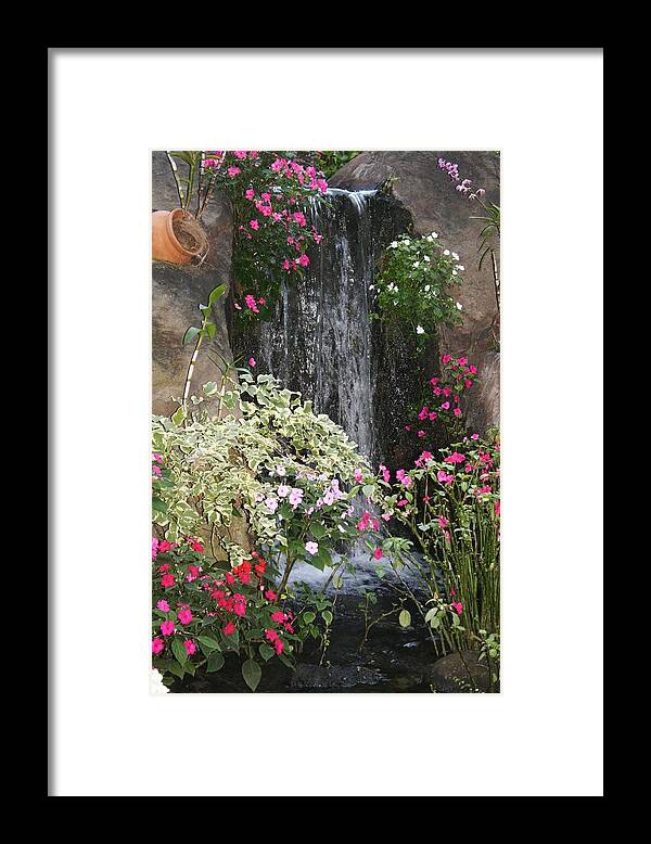 Waterfall Framed Print featuring the photograph A Place of Serenity by Bruce Bley
