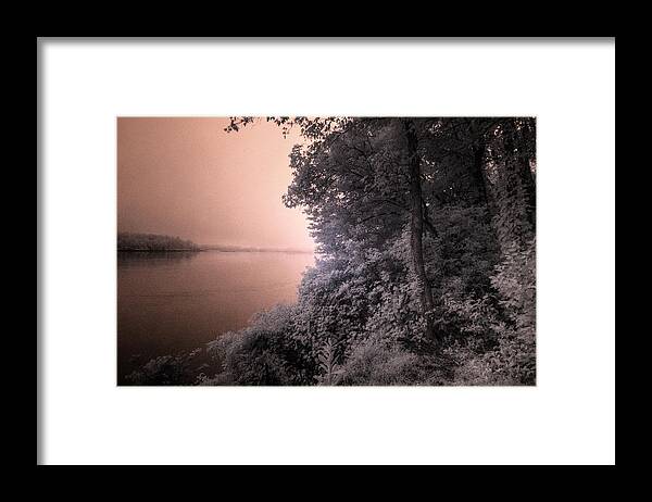 A Point In The Stream Framed Print featuring the digital art A Point in the Stream by William Fields