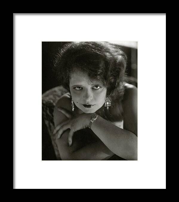 Theater Framed Print featuring the photograph A Portrait Of Clara Bow by Edward Steichen