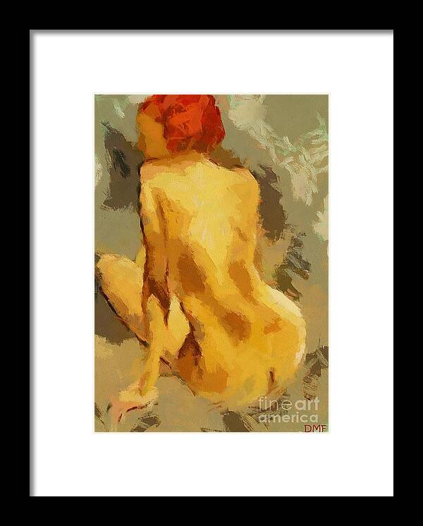 Figurative Framed Print featuring the painting A Readhead by Dragica Micki Fortuna