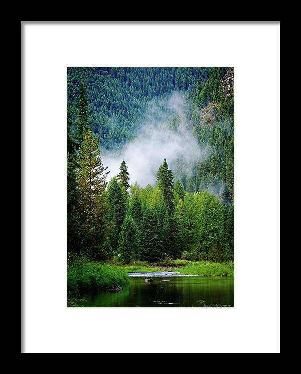 Green Framed Print featuring the photograph A River Runs Through It by Joseph Noonan