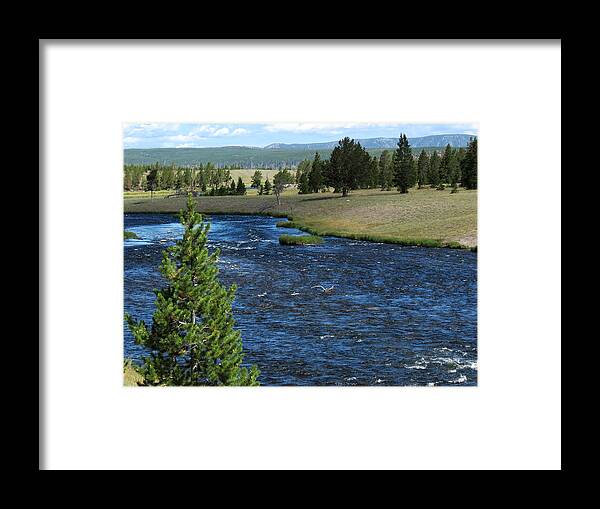 Yellowstone National Park Framed Print featuring the photograph A River Runs Through Yellowstone by Laurel Powell