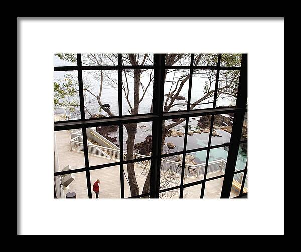 Window Framed Print featuring the photograph A scenery through windows by Hiroko Sakai