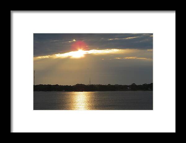 Landscape Framed Print featuring the photograph A Slot for the Sun by Fortunate Findings Shirley Dickerson
