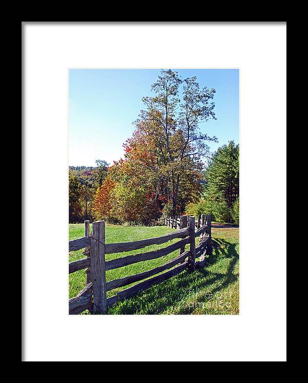 Scenic Tours Framed Print featuring the photograph A Split Rail Fall by Skip Willits