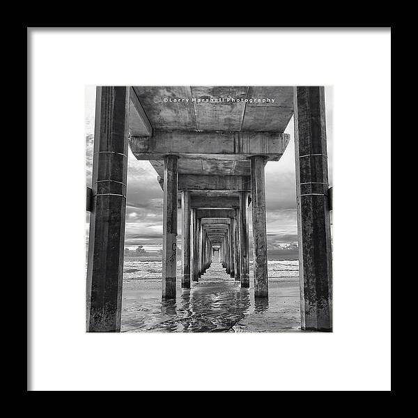  Framed Print featuring the photograph A Stormy Day In San Diego At The by Larry Marshall
