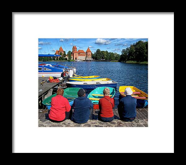 Landscapes Framed Print featuring the photograph A Summer Day at Trakai Castle Lithuania by Mary Lee Dereske
