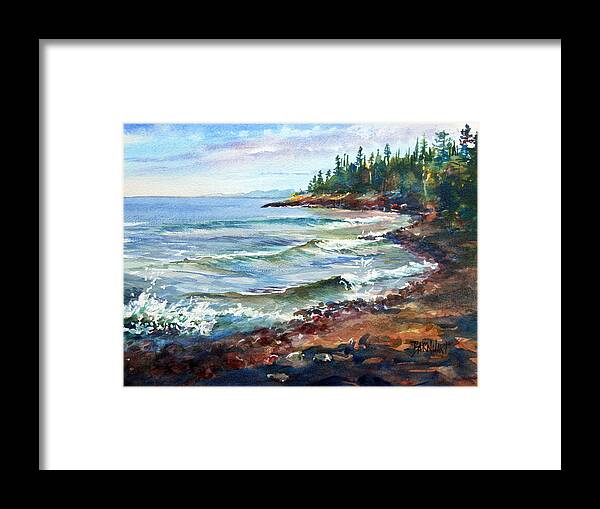 Lake Superior Framed Print featuring the painting A Superior Morning by Duane Barnhart